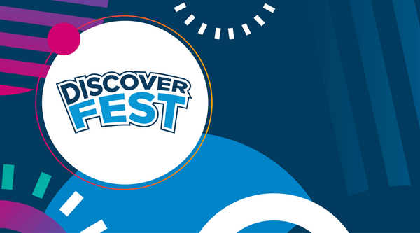 colourful banner that reads DiscoverFest