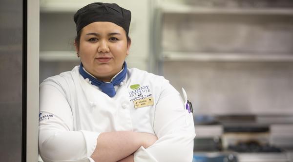 Dual Credit student Michelle White looking at the camera