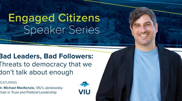 Michael Mackenzie: Bad leaders, bad followers event postcard