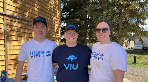Picture of VIU Professor Aggie Weighill and two members of her research team