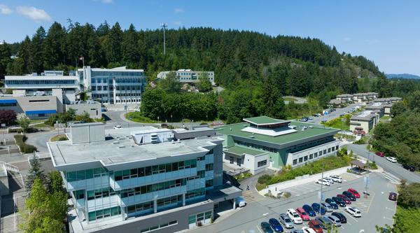 Aerial view of VIU's Nanaimo campus
