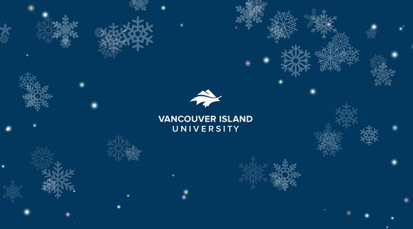 VIU logo with snowflakes