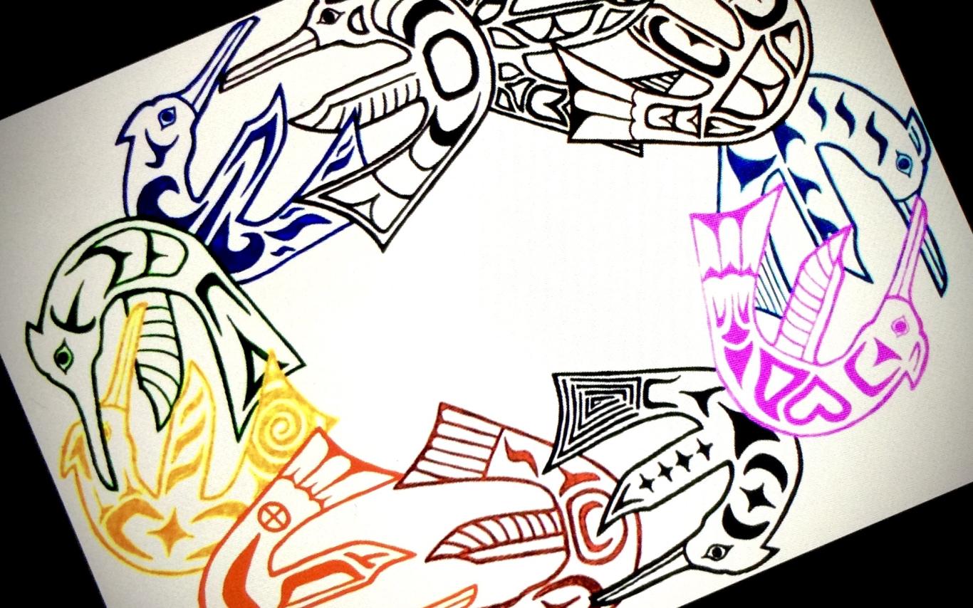 Indigneous art drawing