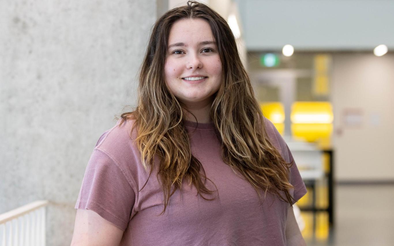 Sarah portrait in Health and Science Centre